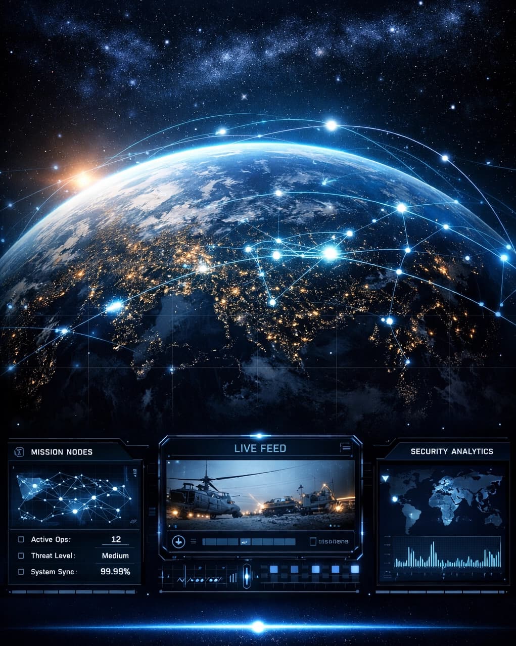 Earth from space – HexxLock mobile transition visual